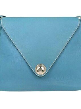 Hermes Blue Jean Taurillon Clemence Christine Shoulder Bag P□C 198075